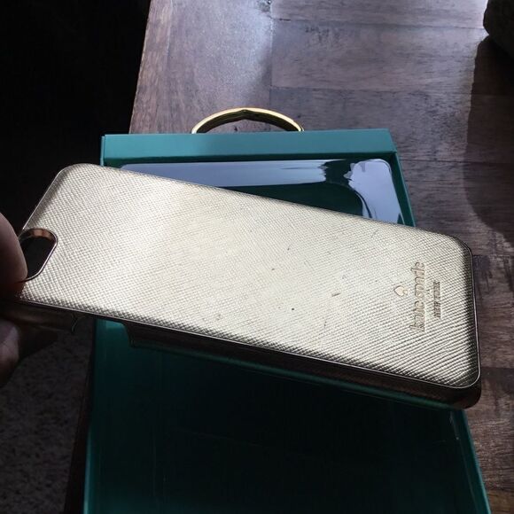Kate Spade iPhone 6 Gold Saffiano Wrap Case (H) - Picture 6 of 8